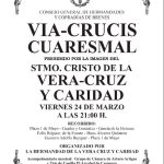 Cartel del Consejo General de Hermandades y Cofradías de Brenes del Via Crucis Cuaresmal 2023