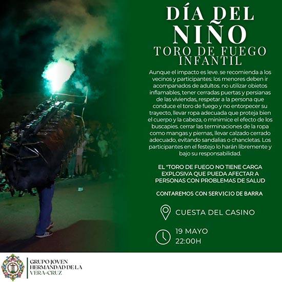 Toro de fuego día del niño 2023