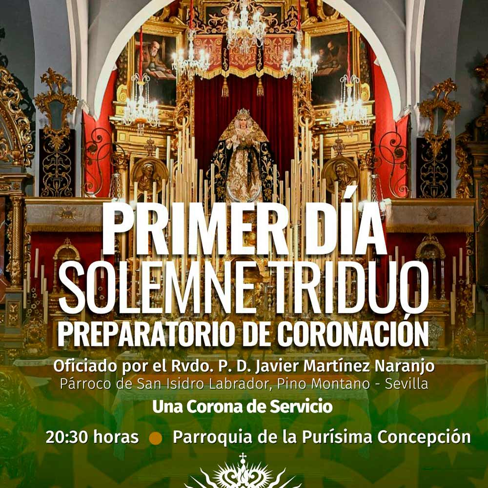 Primer días del Solemne Triduo de PReparación para la Coronación Canónica