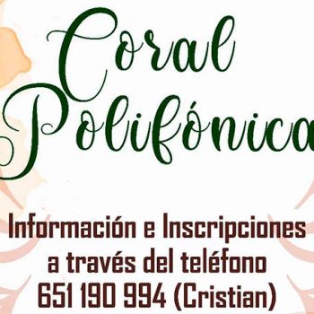 Coral Polifónica. Abierto plazo de inscripción