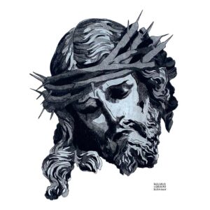 Dibujo del Santísimo Cristo de la Vera Cruz de Brenes. Obra de Rosario Cordero Ruda