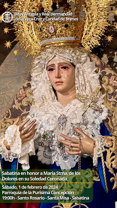 Solemne Rezo de la Sabatina en honor de Nuestra Señora de los Dolores en su Soledad Coronada