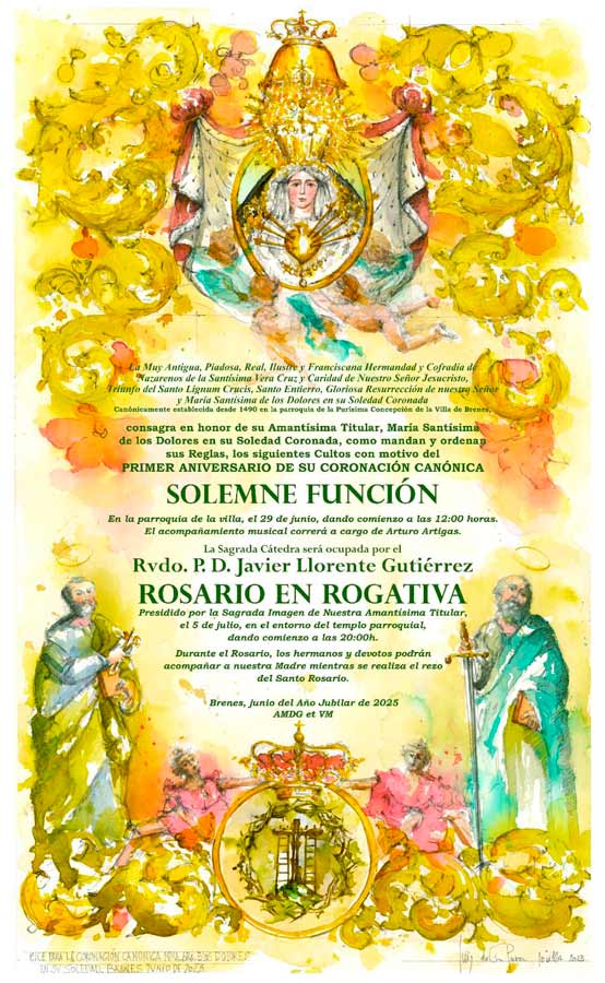Solemne función y Rosario de Rogativas con motivo del primer aniversario de la Coronación Canónica