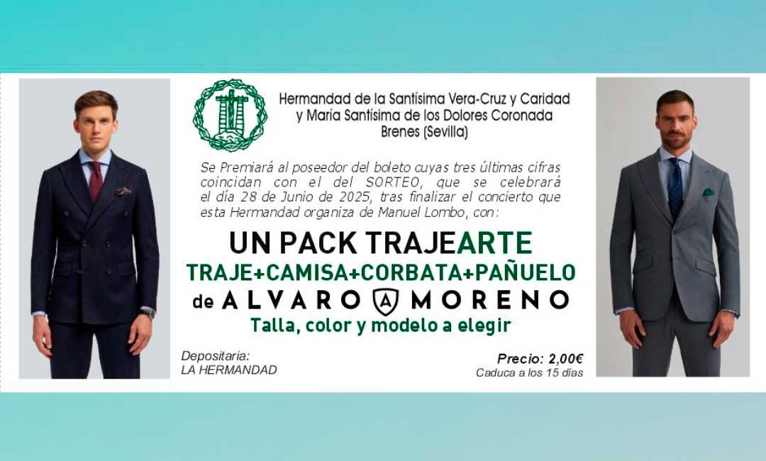 Sorteo de un traje de la firma andaluza Álvaro Moreno