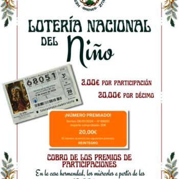 Lotería del Niño 2026. Premio del reintegro