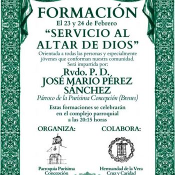 Formación: Servicio al Altar de Dios