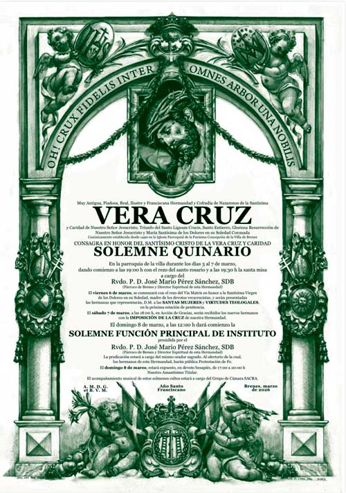 Solemne Quinario en honor del Smo. Cristo de la Vera Cruz y Caridad