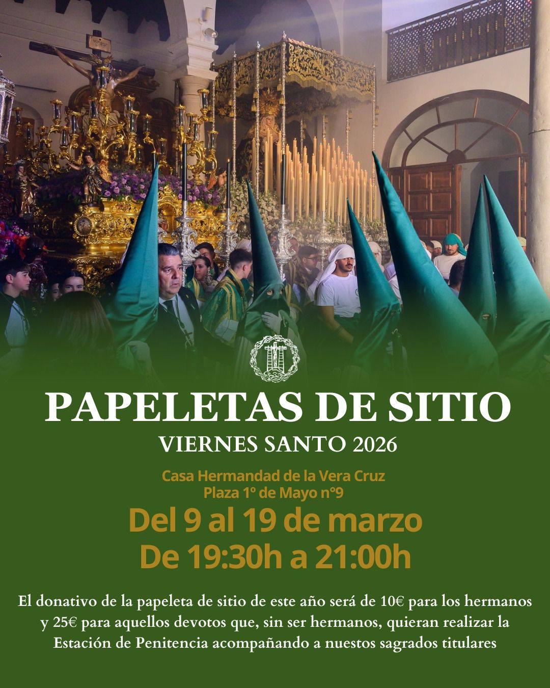 Papeletas de Sitio para el Viernes Santo 2026