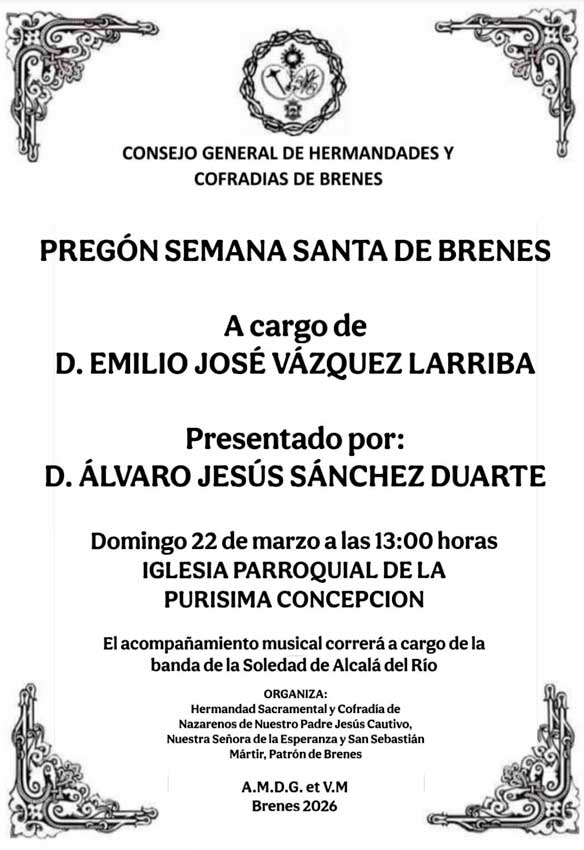 Pregón Semana Santa de Brenes