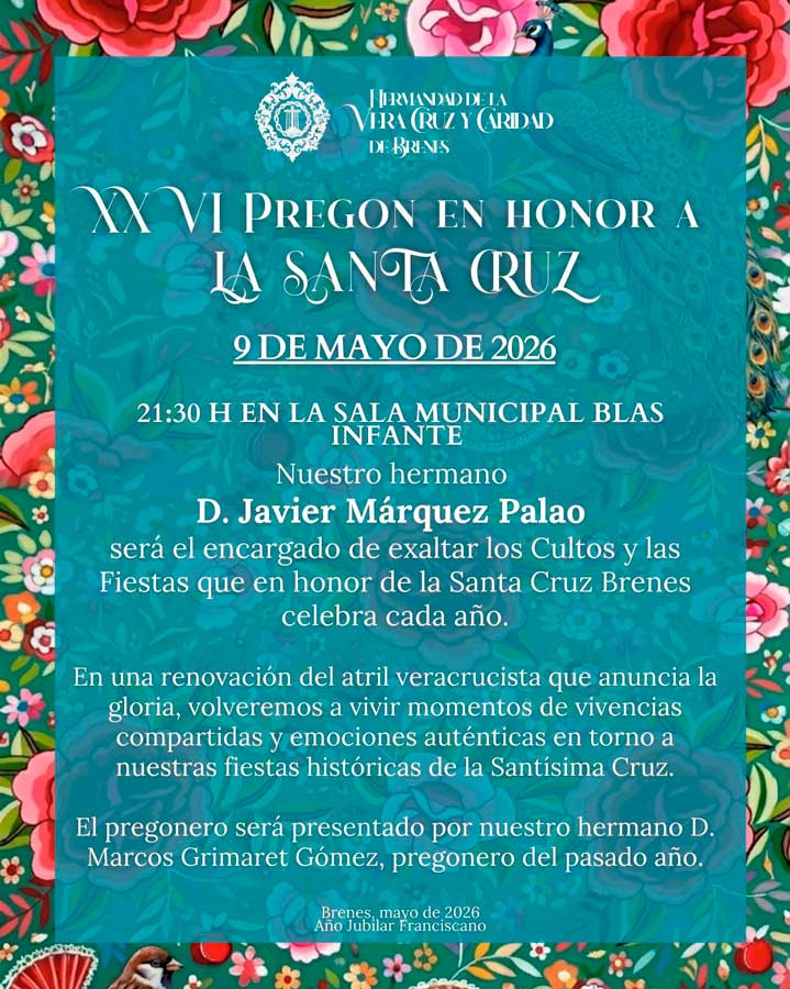 XXVI Pregón de la Exaltación de la Santa Cruz