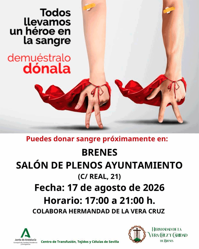 Campaña de donación de sangre en Brenes
