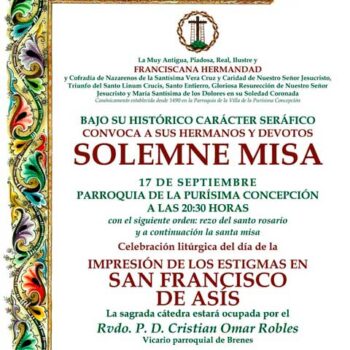 Festividad de la Impresión de las llagas de san Francisco de Asís