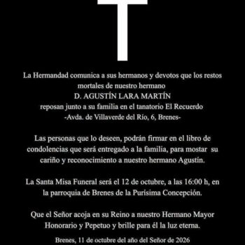 Obituario. Agustín Lara Martín